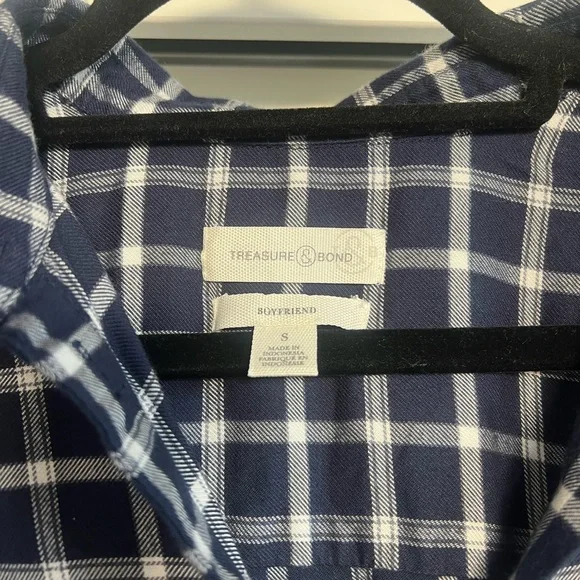 Treasure & Bond Blue and White Checkered Shirt - Picture 3 of 7